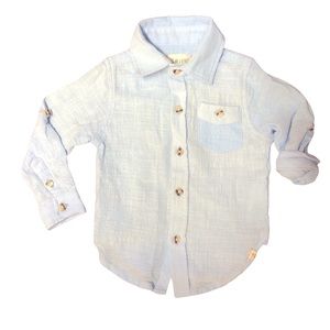 Me & Henry Light Blue, Button Up Shirt, Boys 2T/3T